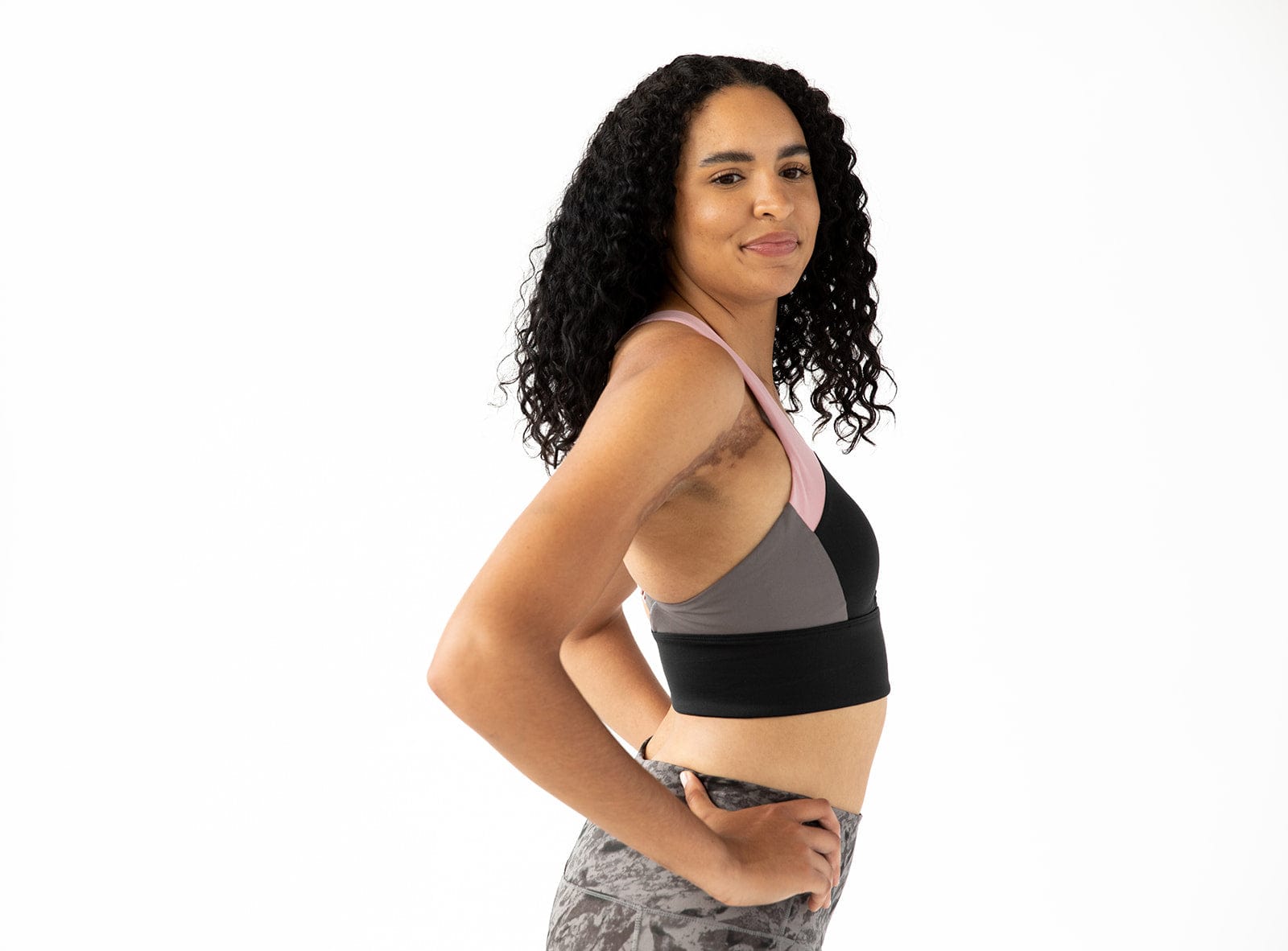 Handful Gametime Bra in Call My Blush color, featuring comfortable, supportive design with soft fabric and stylish fit.