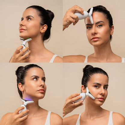 Electric Facial Firming Massager for Face and Neck with LED, EMS, and Heat Selora InnovaGoods-8